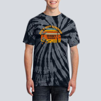 Adult Tie-Dye T-Shirt - Fall Holidays - Haunted House Thumbnail