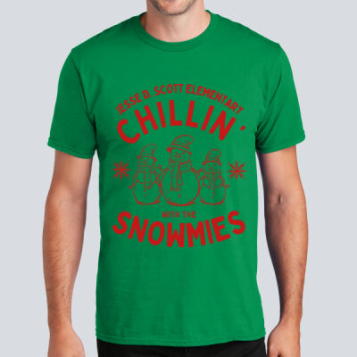 Adult T-Shirt - Winter - Chillin With The Snowmies Red Thumbnail