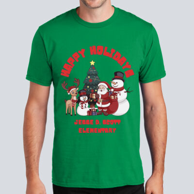 Adult T-Shirt - Winter - Happy Holidays Red Thumbnail